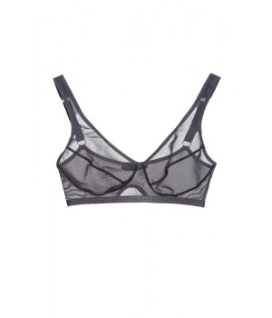 BRA LE JOURNAL INTIME "MONROE" BRA BASIC (GRAY) BRA LE JOURNAL INTIME "MONROE" BRA BASIC (GRAY)