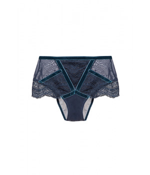 PANTS BRIEFS LE JOURNAL INTIME "JOSEPHINE" HIGH-WAISTED BRIEFS (GRAY-BLUE) PANTS BRIEFS LE JOURNAL INTIME "JOSEPHINE" HIGH-WAISTED BRIEFS (GRAY-BLUE)