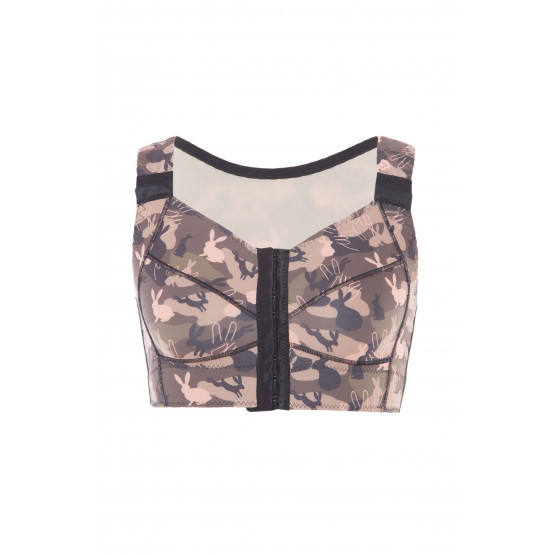Топ женский компрессионный с принтом BB-001/PRINT Милитари зайцы TOURNURE BB-001/PRINT